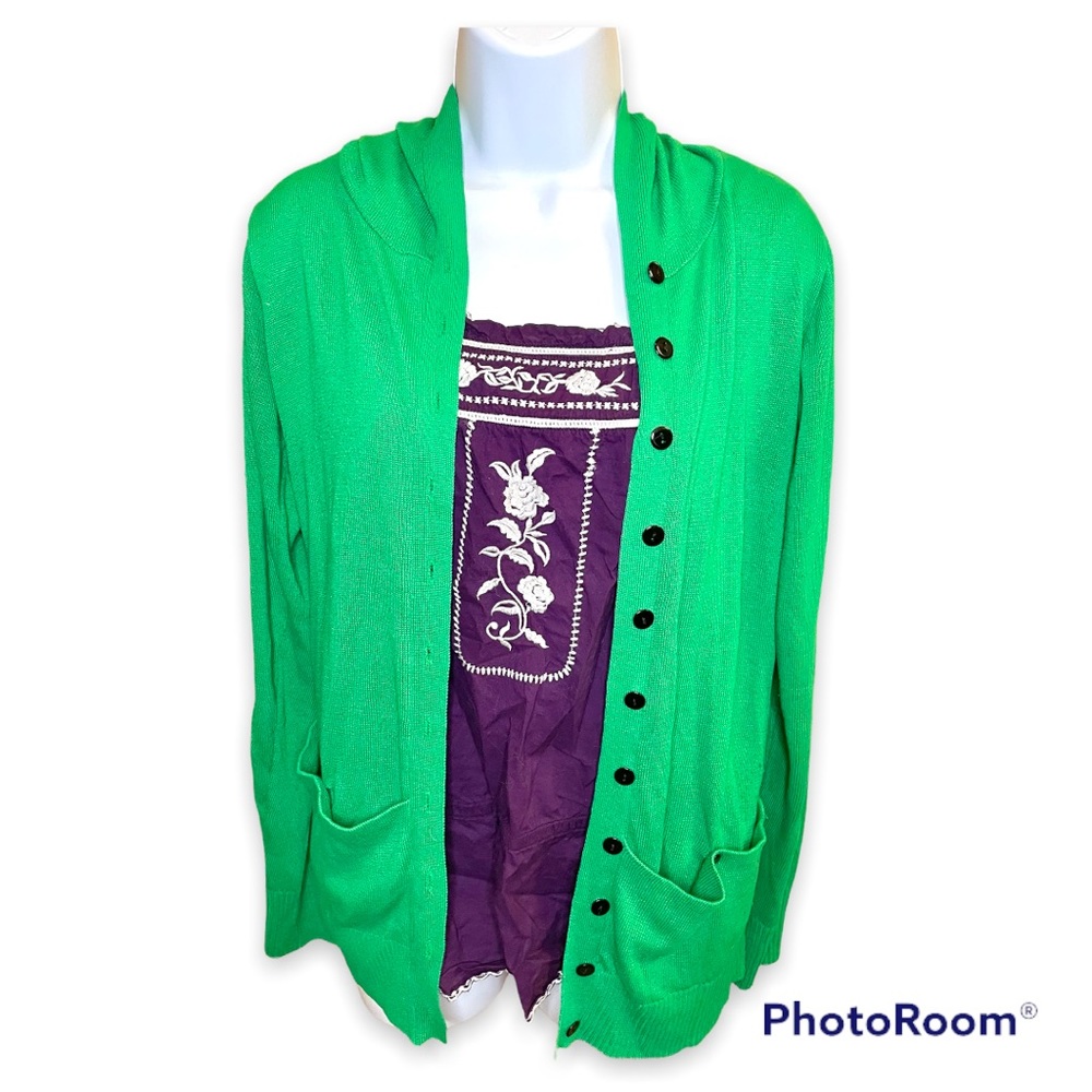 Kelly Green Cardigan